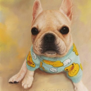 Little Dog Oil Portrait