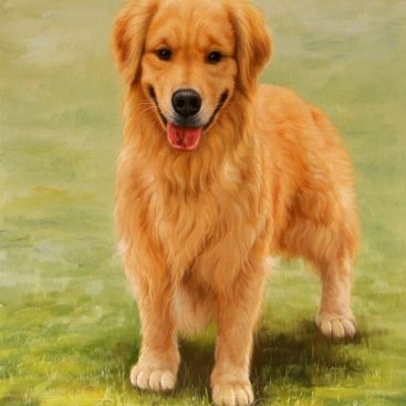 Dog Realistic Oil Portrait