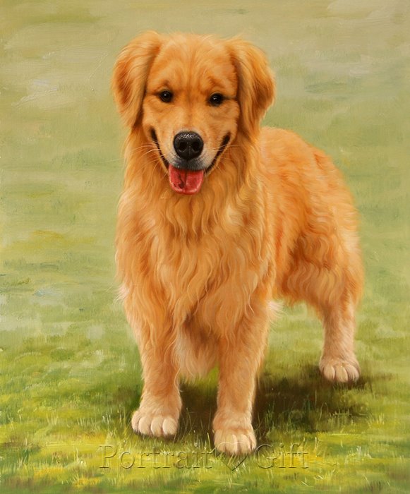 Dog Realistic Oil Portrait