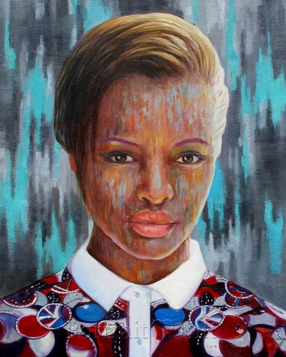 Female Portrait Interpreted by Pop Art