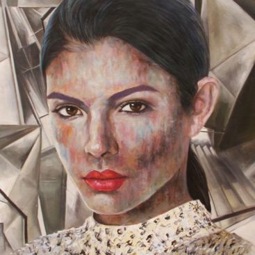 Lady Portrait Interpreted by Pop Art