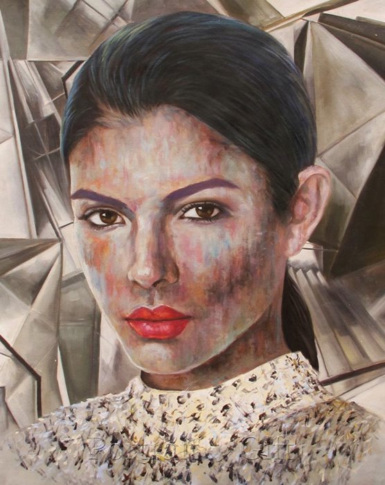 Lady Portrait Interpreted by Pop Art