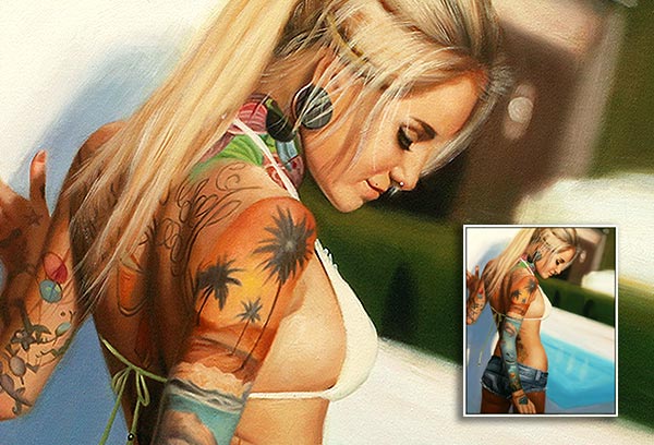 Girl with Tattoo Portrait