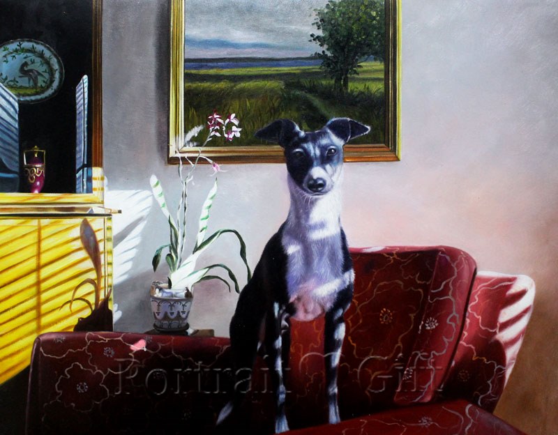 Dog portrait from photo