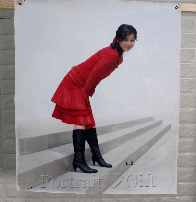 Woman on a Red Dress 2