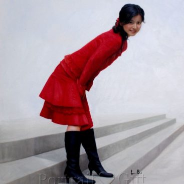 Woman on a Red Dress