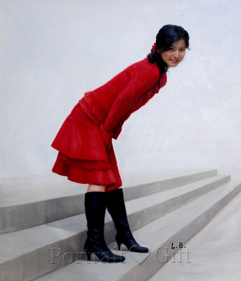 Woman on a Red Dress