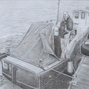 Boat Pencil Sketch