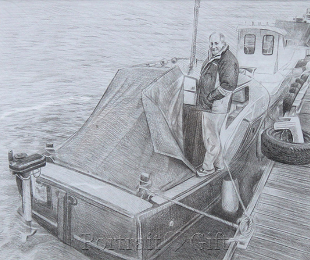 Boat Pencil Sketch