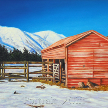 Cabin near the Snow Mountain