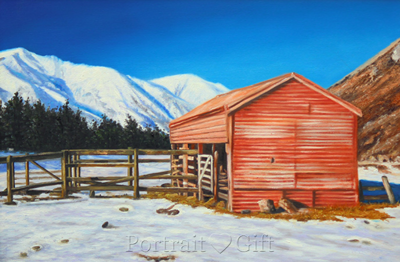 Cabin near the Snow Mountain