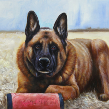 Strong Dog Portrait Painting