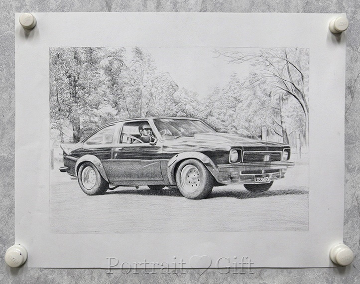 Car Photo to Pencil Sketch 2