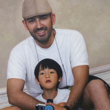 Father and Son Painting