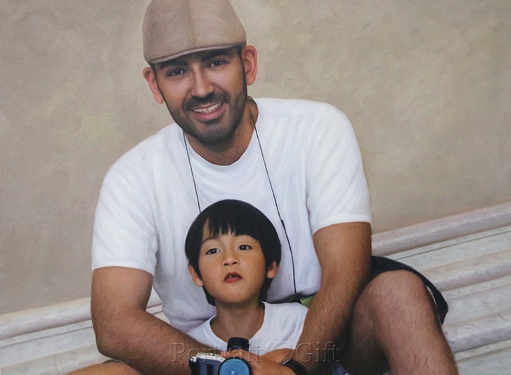 Father and Son Painting