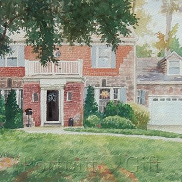 Framed House Watercolor