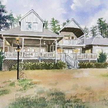 House Watercolor Painting from Photo
