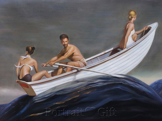 Three Persons Boating