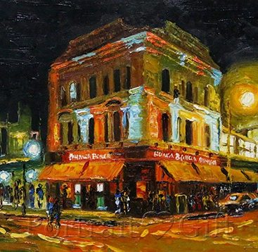 Coffee Shop at Night