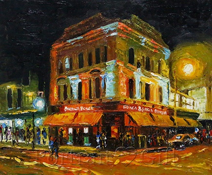 Coffee Shop at Night