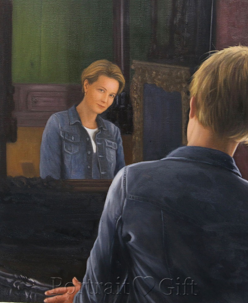The Lady Looking into The Mirror