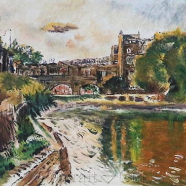 Beautiful Scenery Near the Bridge