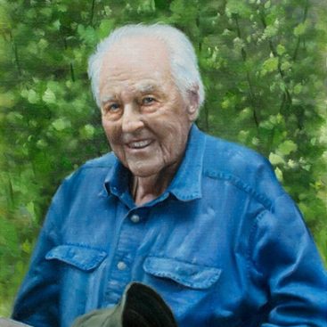 Grandpa Sitting in the Garden