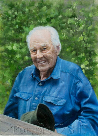 Grandpa Sitting in the Garden