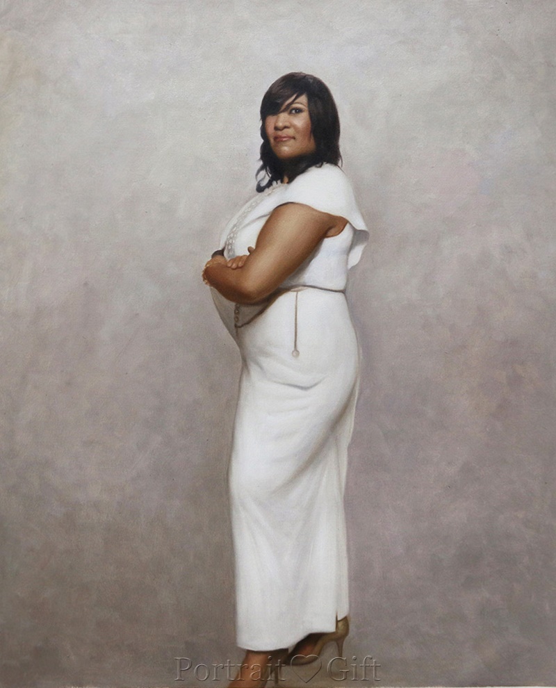 Lady in a Long Dress