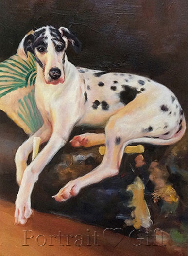 Dog on the Brown Sofa