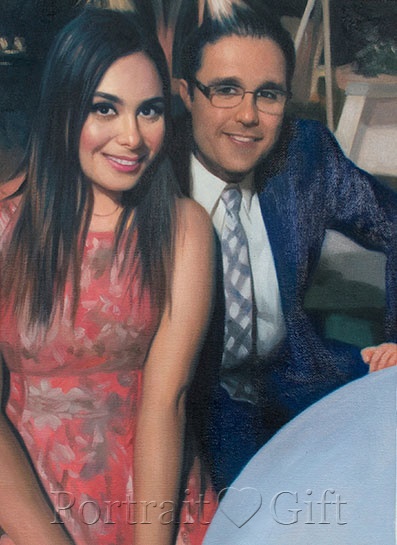 Young Couple Sitting at the Table