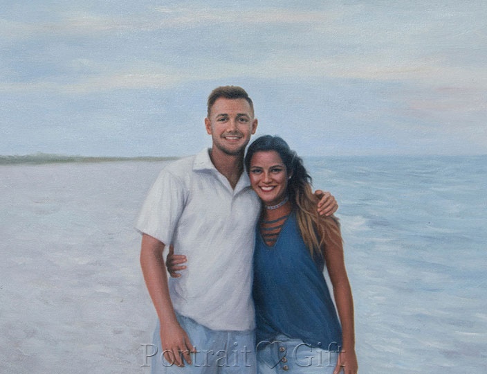 Young Couple Traveling at Beach