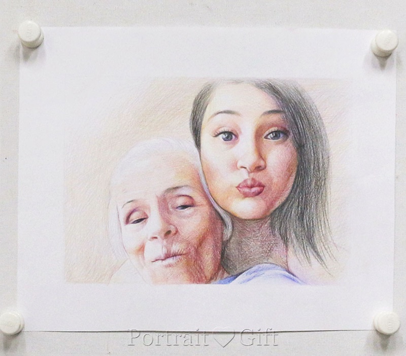 Girl with Her Grandma 2