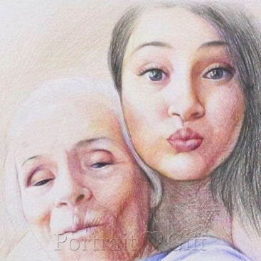 Girl with Her Grandma