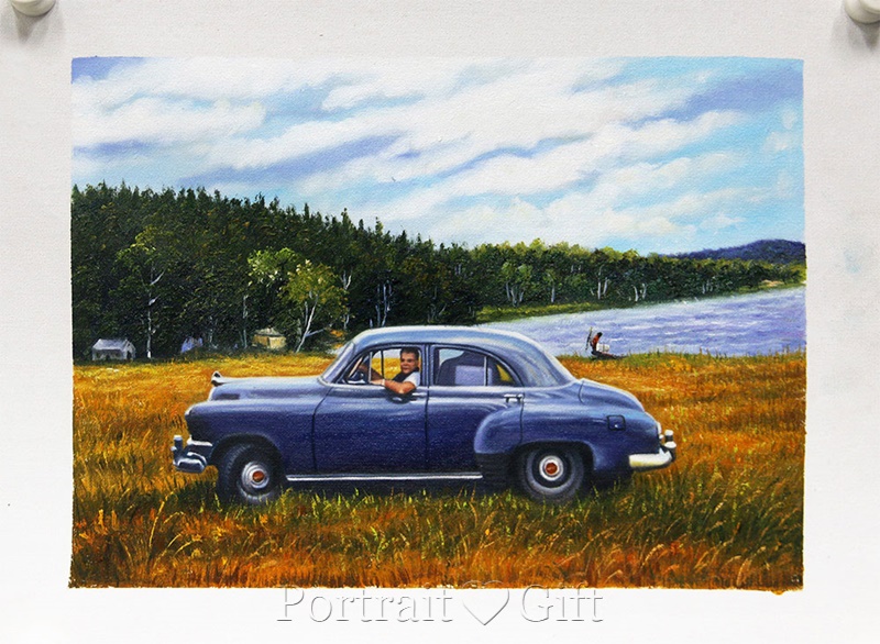 Man Driving Near a Lake 2