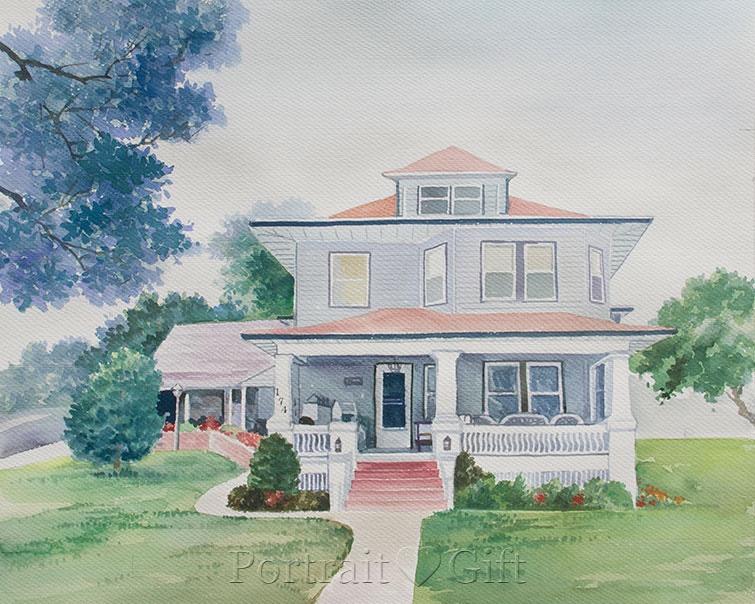 Beautiful House Near Big Trees