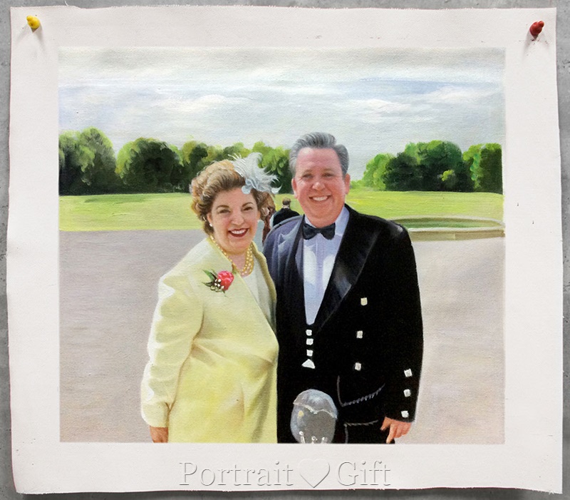 Couple in a Outdoor Wedding Party 2