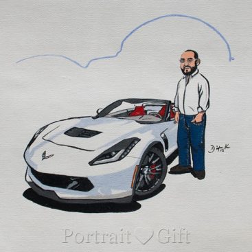 Man Standing by His Car