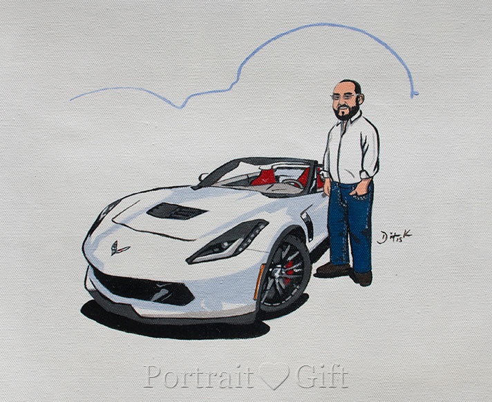 Man Standing by His Car