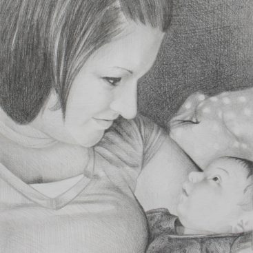 Mother with the Lovely Baby