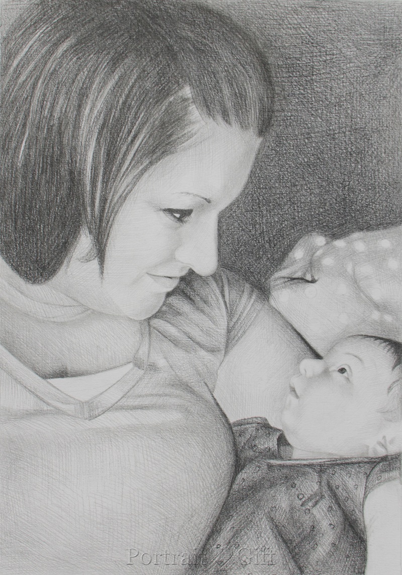 Mother with the Lovely Baby