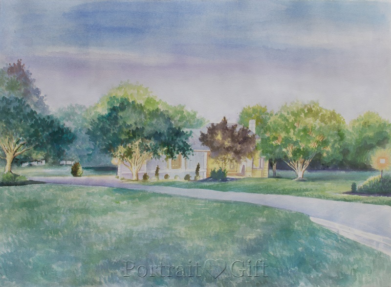 Our House Behind the Trees