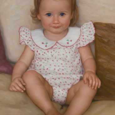 Little Girl in Cherry Dress