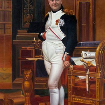 Man Portrait Recreated from the Emperor Napoleon