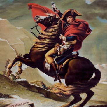Recreated from Napoleon Crossing the Alps