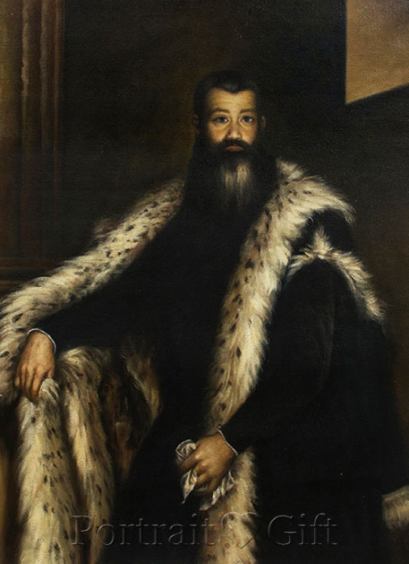 Recreated Portrait of a Gentleman in a Fur