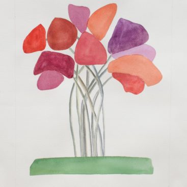 Abstract Watercolor Flower