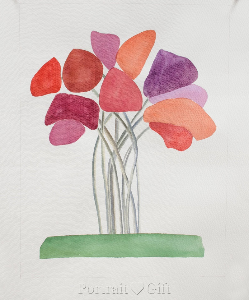 Abstract Watercolor Flower